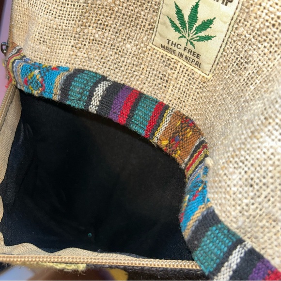 pure hemp backpack with hippie colorway - Picture 4 of 10